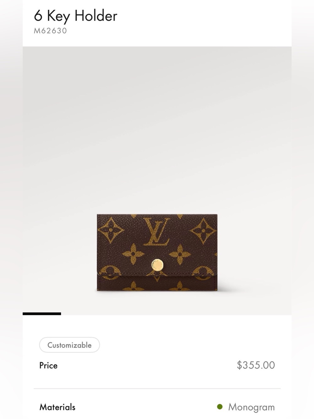 ⭐️ LV Louis Vuitton Multicles 6 Key Holder Wallet Monogram M62630 ⭐️ $355 Retail